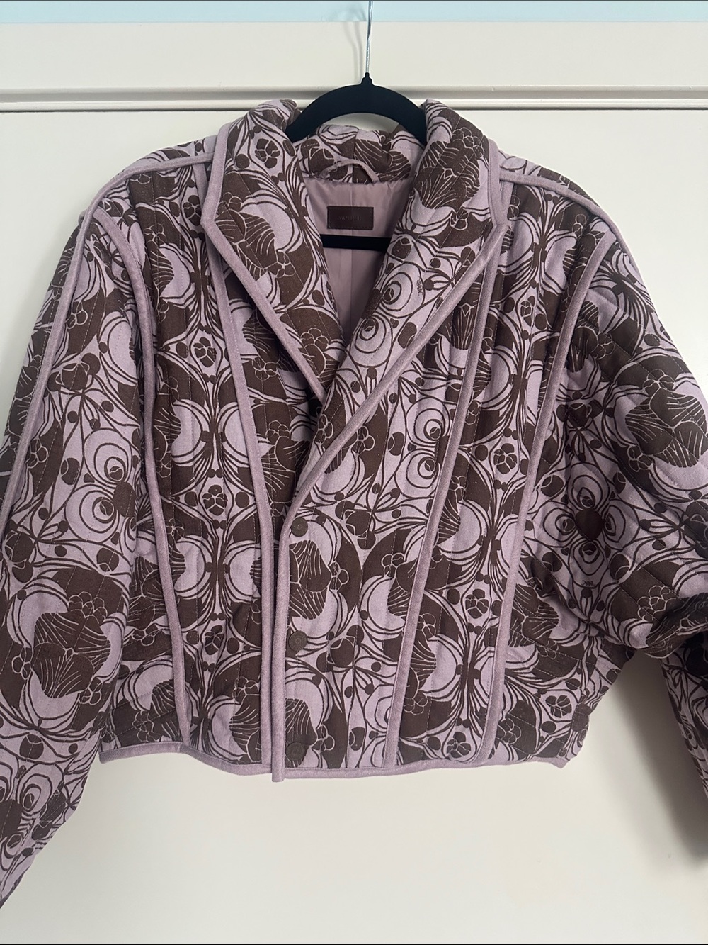 MOTHER Big Time Quilted Jacket Lavender